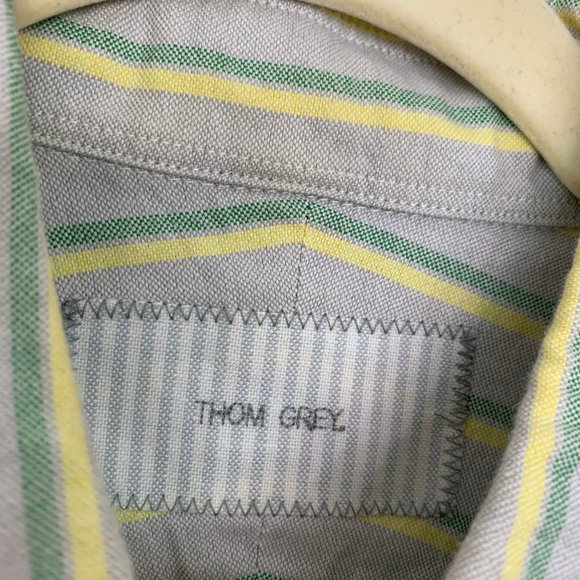 Thom Grey Striped Button Down Shirt - Picture 4 of 8